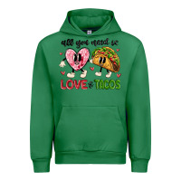 Emerald all you need is love and tacos Urban Hoodie - MaliasSmallBusiness