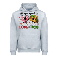 Heather Grey all you need is love and tacos Urban Hoodie - MaliasSmallBusiness