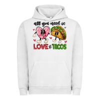 Pigment Lunar Rock all you need is love and tacos Urban Hoodie - MaliasSmallBusiness
