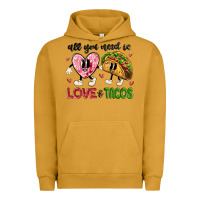 Pigment Peanut Butter all you need is love and tacos Urban Hoodie - MaliasSmallBusiness