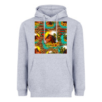 Heather Grey desert horse seamless patern Heavyweight Hoodie - HRA Design Shop