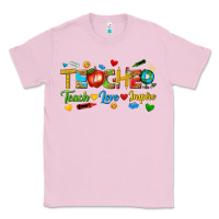 Bubblegum Pink teacher teach love inspire tbw Classic Tee - texasbilliewilder