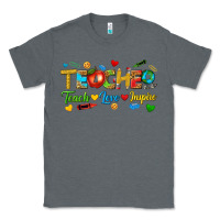 Charcoal Heather teacher teach love inspire tbw Classic Tee - texasbilliewilder