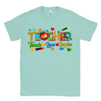 Seafoam teacher teach love inspire tbw Classic Tee - texasbilliewilder