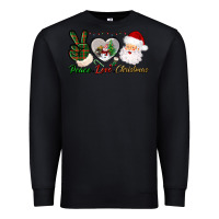 Black peace love christmas Premium Sweatshirt - BundleAndBundleShop