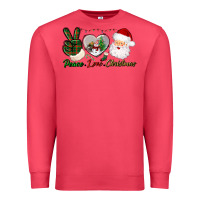 Cardinal peace love christmas Premium Sweatshirt - BundleAndBundleShop