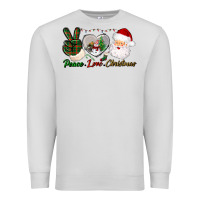 Dove Grey peace love christmas Premium Sweatshirt - BundleAndBundleShop