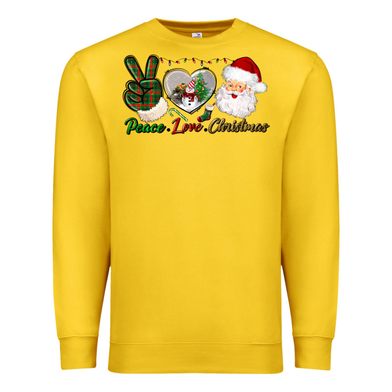 Peace Love Christmas Premium Sweatshirt by BundleAndBundleShop | Teevron
