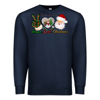Navy peace love christmas Premium Sweatshirt - BundleAndBundleShop