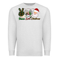 Oatmeal Heather peace love christmas Premium Sweatshirt - BundleAndBundleShop