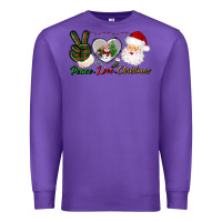 Purple peace love christmas Premium Sweatshirt - BundleAndBundleShop