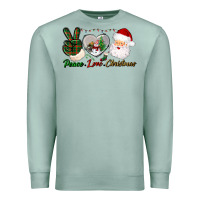 Seafoam peace love christmas Premium Sweatshirt - BundleAndBundleShop