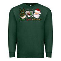 Sports Green peace love christmas Premium Sweatshirt - BundleAndBundleShop