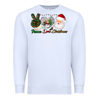 White peace love christmas Premium Sweatshirt - BundleAndBundleShop