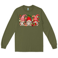 Army Green strawberry gnomes Long Sleeve Tee - Zillion Design Studio