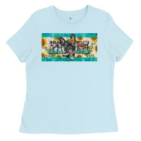 Baby Blue french bulldog mom license plate template Ladies Tee - BarkalooDesign