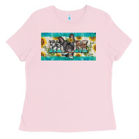 Bubblegum Pink french bulldog mom license plate template Ladies Tee - BarkalooDesign