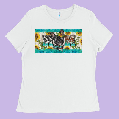 French Bulldog Mom License Plate Template Ladies Tee Designed By Barkaloodesign
