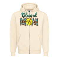 Sandshell western blessed mom with softball Zipper Hoodie - texasbilliewilder