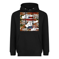 Black dad life fist bump seamless pattern Heavyweight Hoodie - HRA Design Shop