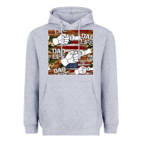 Heather Grey dad life fist bump seamless pattern Heavyweight Hoodie - HRA Design Shop