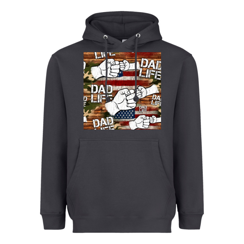Dad Life Fist Bump Seamless Pattern Heavyweight Hoodie by HRA Design Shop | Teevron