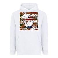 White dad life fist bump seamless pattern Heavyweight Hoodie - HRA Design Shop