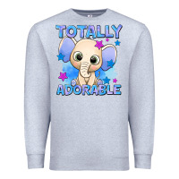 Heather Grey totally adorable elephant boy Premium Sweatshirt - AdoDesignShop