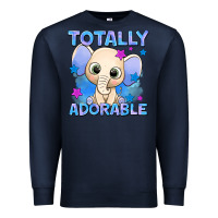Navy totally adorable elephant boy Premium Sweatshirt - AdoDesignShop