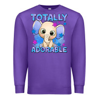 Purple totally adorable elephant boy Premium Sweatshirt - AdoDesignShop