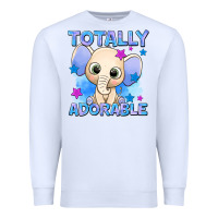 White totally adorable elephant boy Premium Sweatshirt - AdoDesignShop