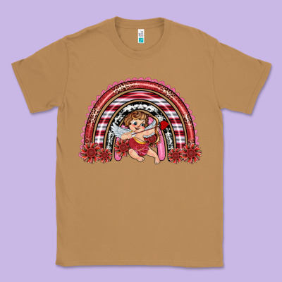 Classic Tee valentine's day cupid rainbow
