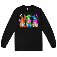 Black nail tech gnomes Long Sleeve Tee - Zillion Design Studio