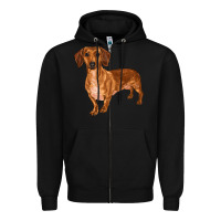 Black dachshund Zipper Hoodie - RanaPortraitStore