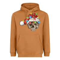 Meerkat Christmas skull with santa hat Heavyweight Hoodie - FaDigitalArtStudio