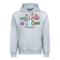 Heather Grey too hip to hop easter Urban Hoodie - MaliasSmallBusiness