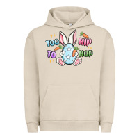 Pigment French Oak too hip to hop easter Urban Hoodie - MaliasSmallBusiness