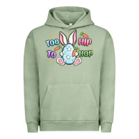 Pigment Oil Green too hip to hop easter Urban Hoodie - MaliasSmallBusiness