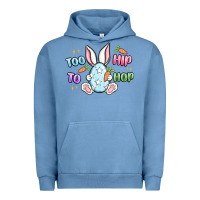 Pigment Pebble Blue too hip to hop easter Urban Hoodie - MaliasSmallBusiness