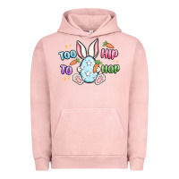 Pigment Salmon too hip to hop easter Urban Hoodie - MaliasSmallBusiness