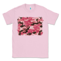 Bubblegum Pink pink camouflage background Classic Tee - BarkalooDesign