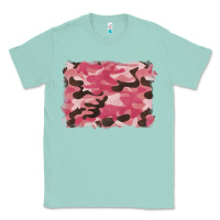Seafoam pink camouflage background Classic Tee - BarkalooDesign