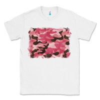 White pink camouflage background Classic Tee - BarkalooDesign