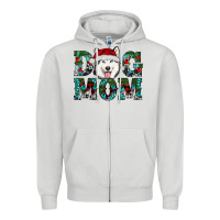 Dove Grey christmas dog mom husky Zipper Hoodie - RanaPortraitStore