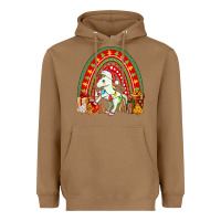 Toasted Coconut Christmas Unicorn Rainbow Heavyweight Hoodie - FaDigitalArtStudio