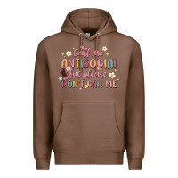 Chestnut call me antisocial but please don't call me Premium Hoodie - MaliasSmallBusiness