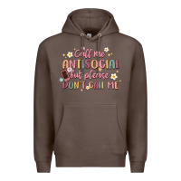 Coffee call me antisocial but please don't call me Premium Hoodie - MaliasSmallBusiness