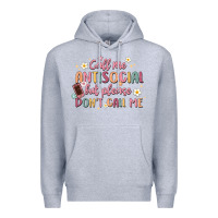 Heather Grey call me antisocial but please don't call me Premium Hoodie - MaliasSmallBusiness