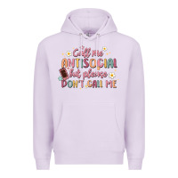 Lilac call me antisocial but please don't call me Premium Hoodie - MaliasSmallBusiness