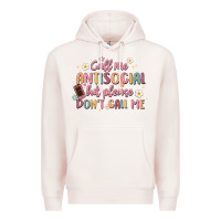 Pale Pink call me antisocial but please don't call me Premium Hoodie - MaliasSmallBusiness